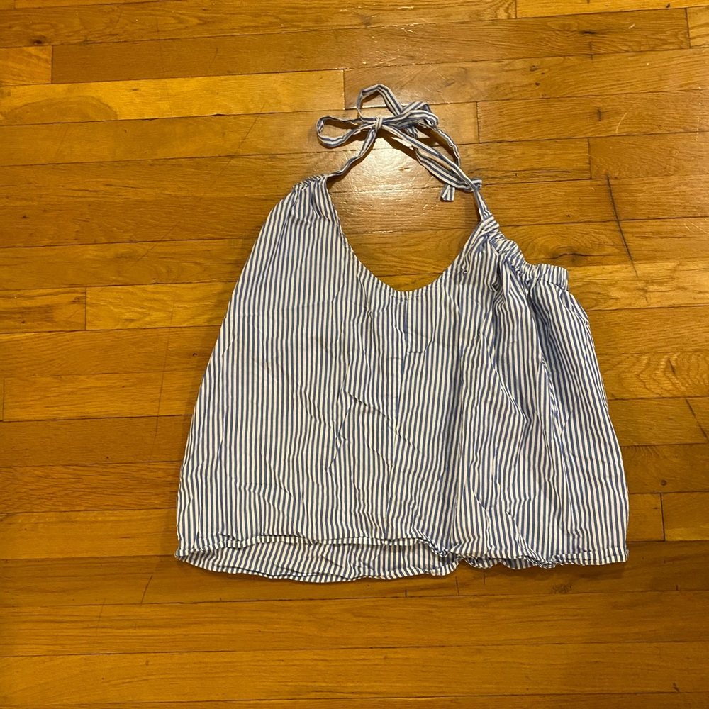 Striped Gap Halter Top